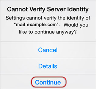 Setup ICA.NET email account on your iPhone Step 9